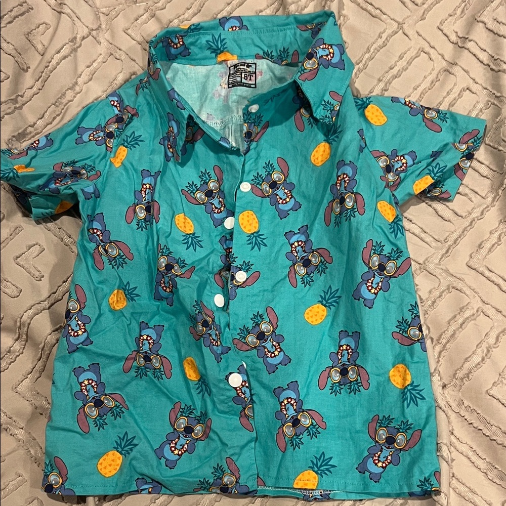 Kids Stitch Print Shirt Disney